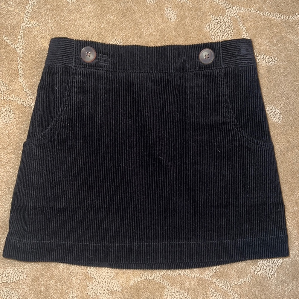 NWT Girl’s Copper Key Black Corduroy Skirt, Sz 4